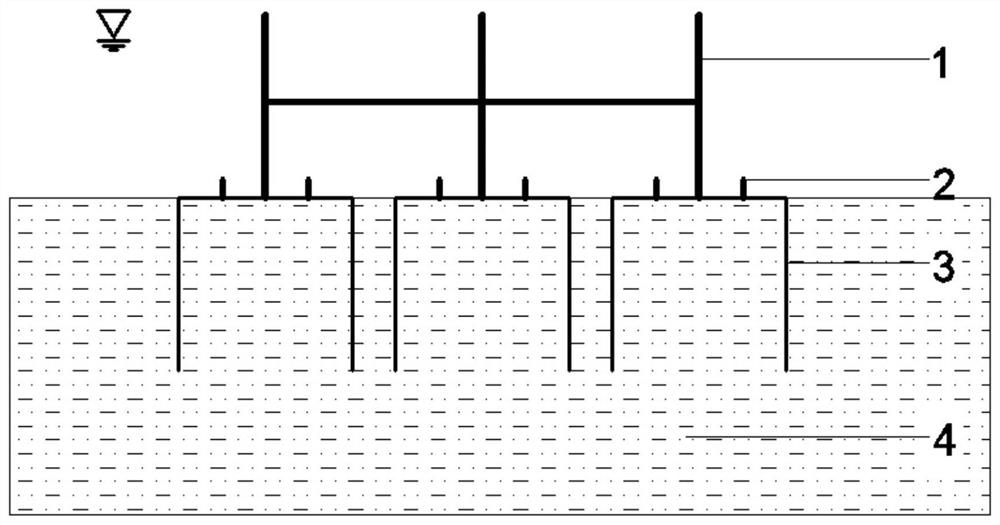 A recovery construction method for the foundation of a three-cylinder fan