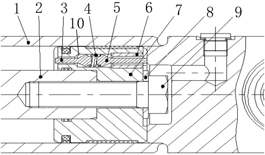 Bidirectional balance double-acting buffer device for hydraulic cylinder piston