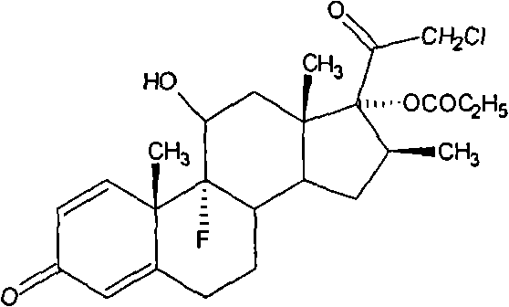 Method for synthesizing clobetasol propionate intermediate