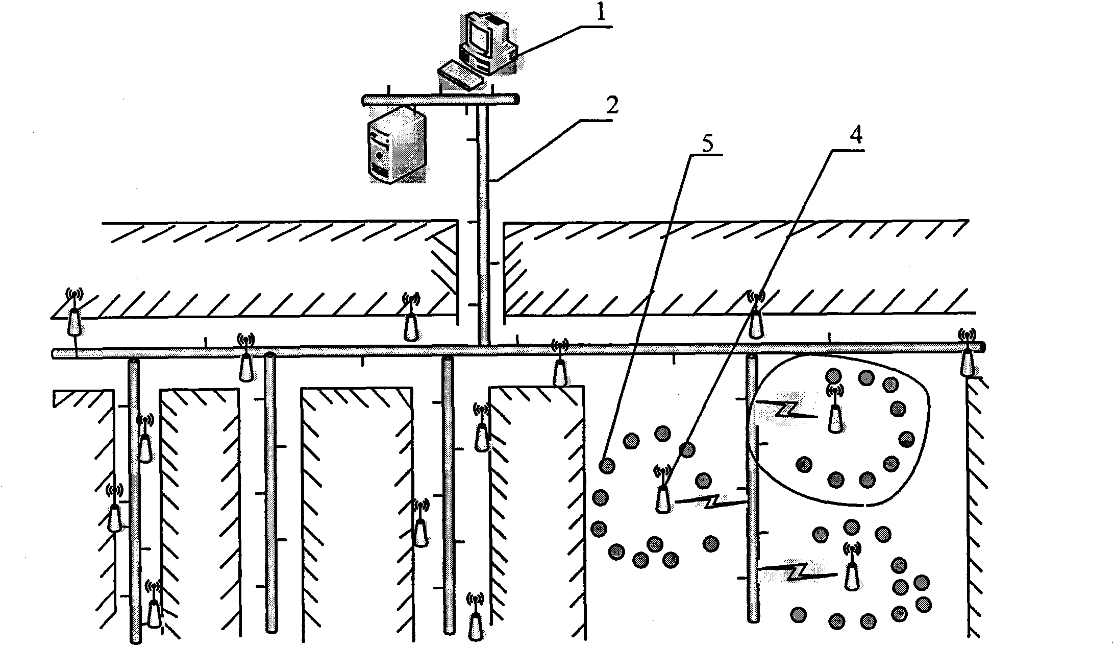 Method for precisely synchronizing wireless sensor network under coal mine