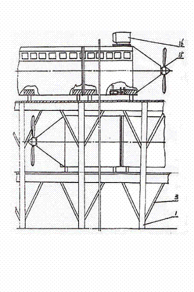 Overhead permanent-magnetic suspension traffic rail and traffic tool