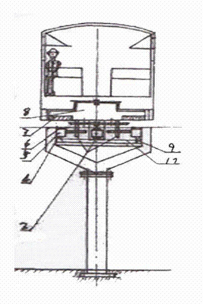 Overhead permanent-magnetic suspension traffic rail and traffic tool