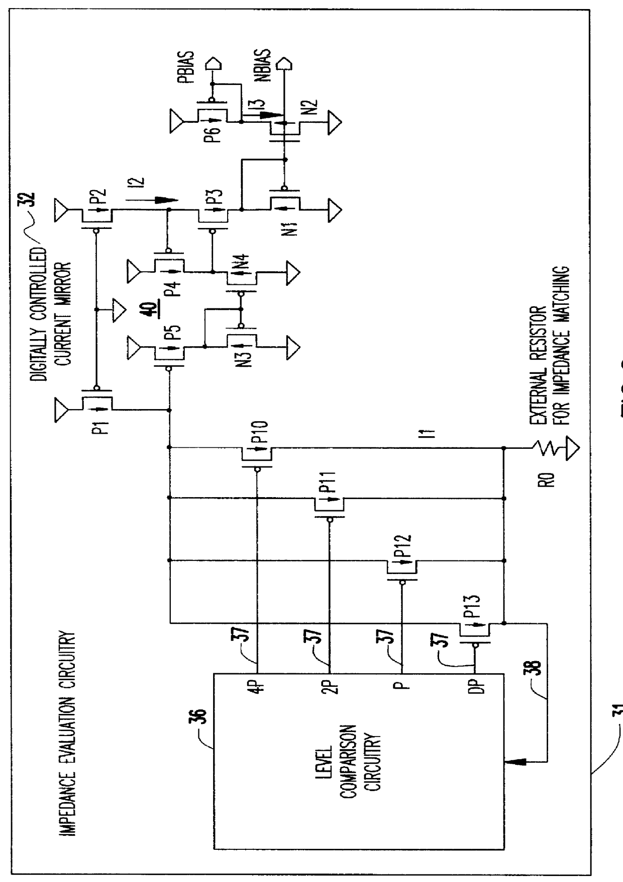 Variable impedance output driver circuit using analog biases to match driver output impedance to load input impedance