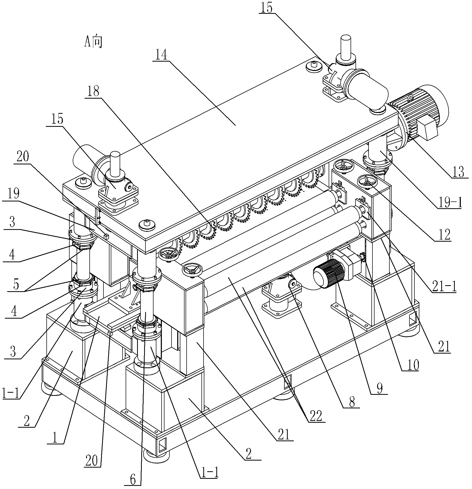 Up and down multi-chip dislocation saw for cutting plates