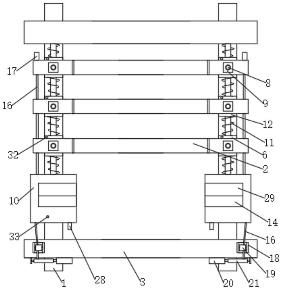 A fixed connection structure of profiled steel plate ceiling and steel purlin in construction engineering