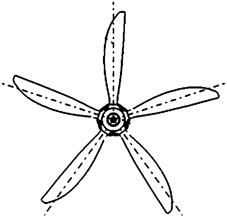 Composite propeller blade and blade root connecting structure