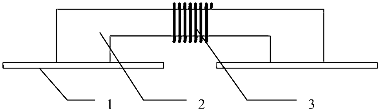 The receiving end of the bridge arm wound flat magnetic core applied to the wireless power supply of electric vehicles