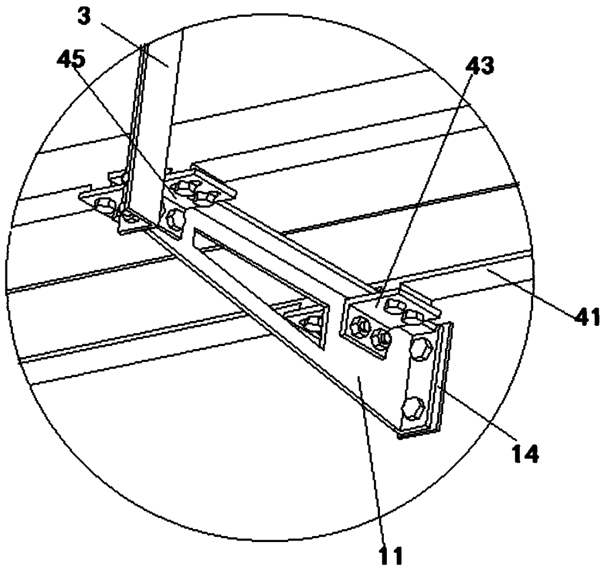 Maintenance-free quick-assembling bridge pier hanging basket