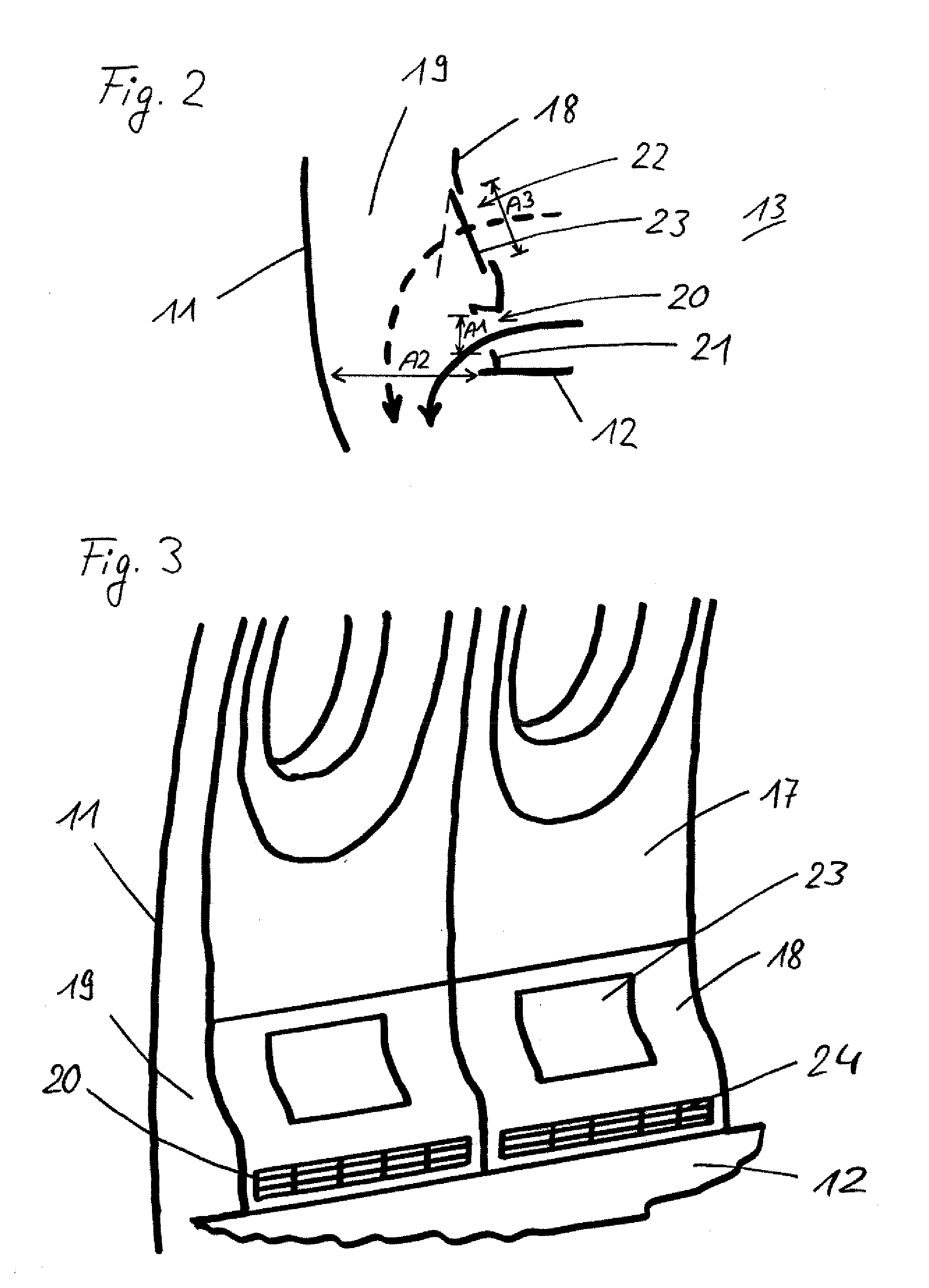 Decompression device for an aircraft