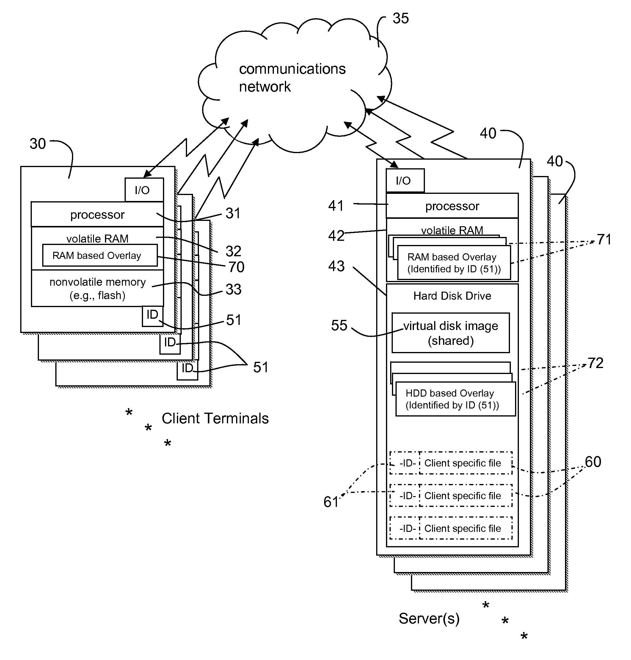 Maintaining commonly named client-specific file content in hard disk drive emulation