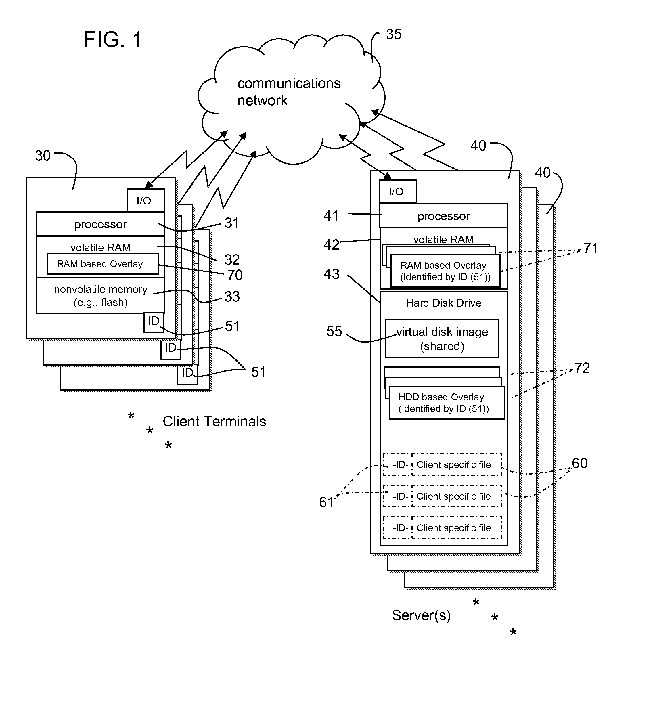 Maintaining commonly named client-specific file content in hard disk drive emulation