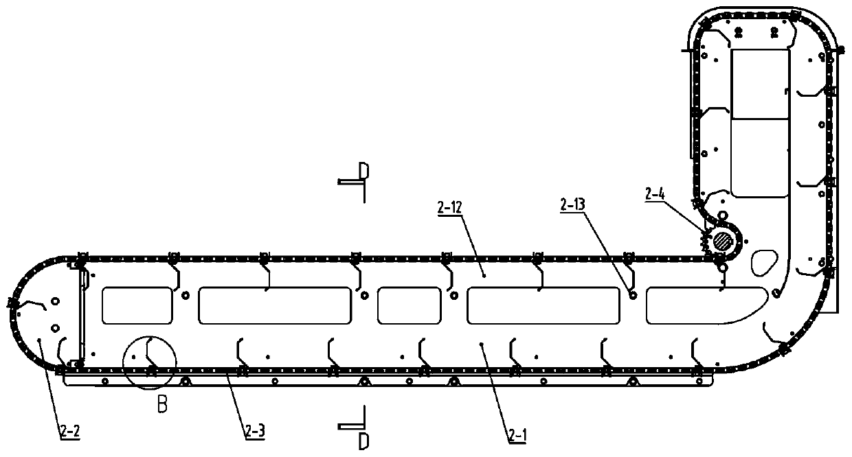 Lifting conveying device of combined garlic harvester