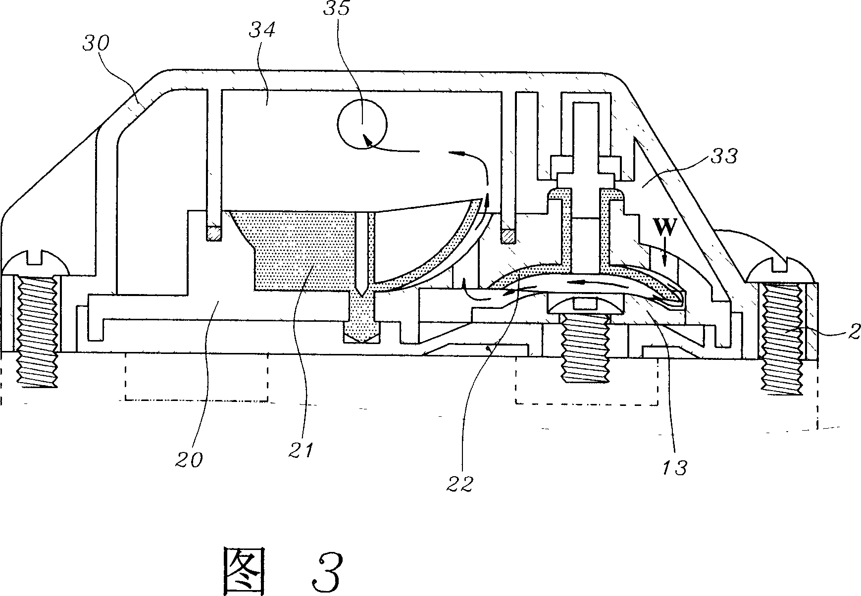 Diaphragm pump of constant pressure type