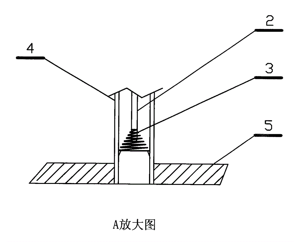 Device for installing thermocouple on reactor in propenoic acid production