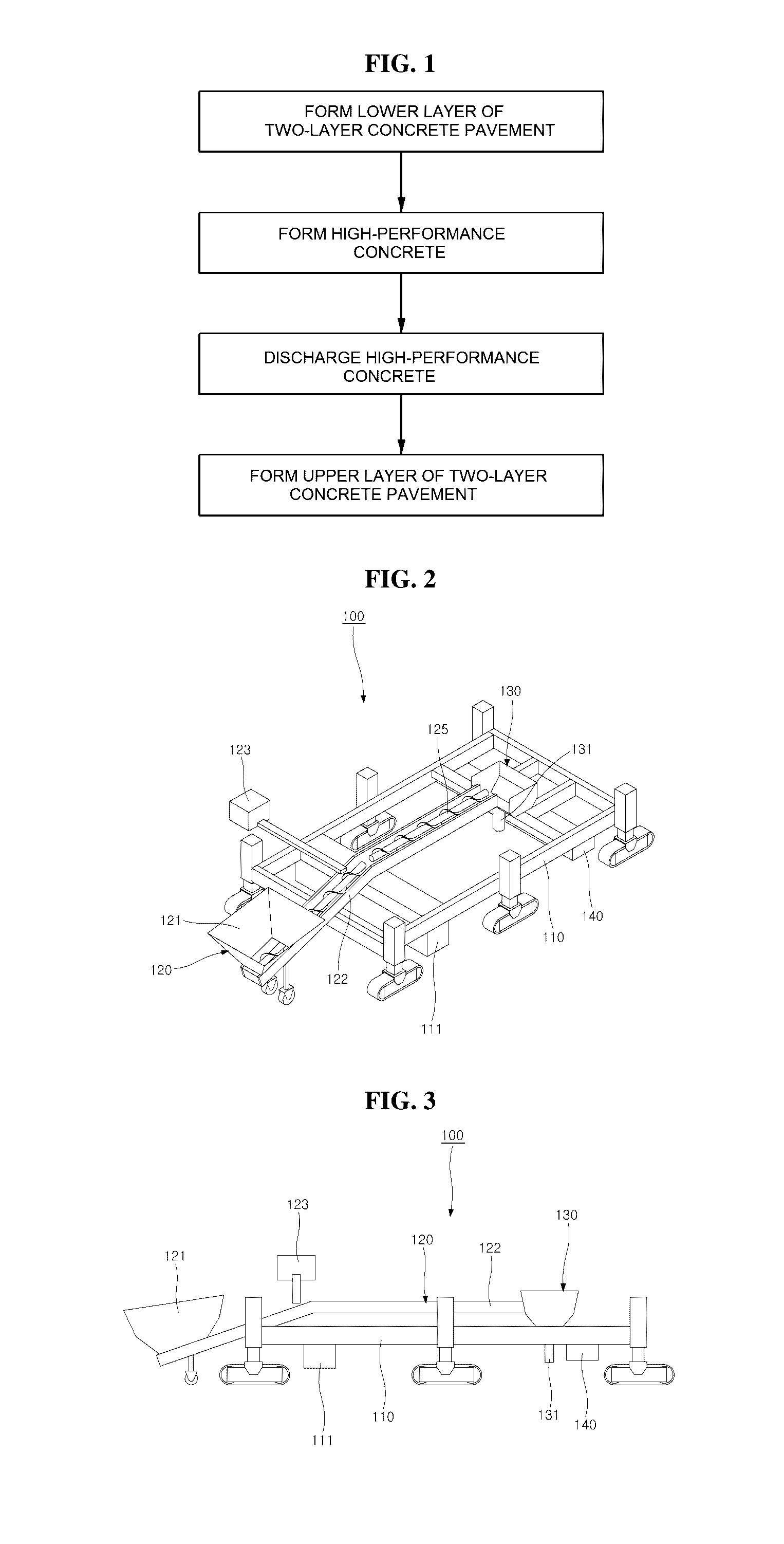 Two-layer concrete pavement device and pavement method using normal concrete and high-perpormance concrete