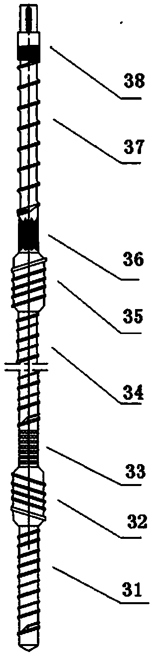 Hot reflux high-speed smelting and spiral pushing device