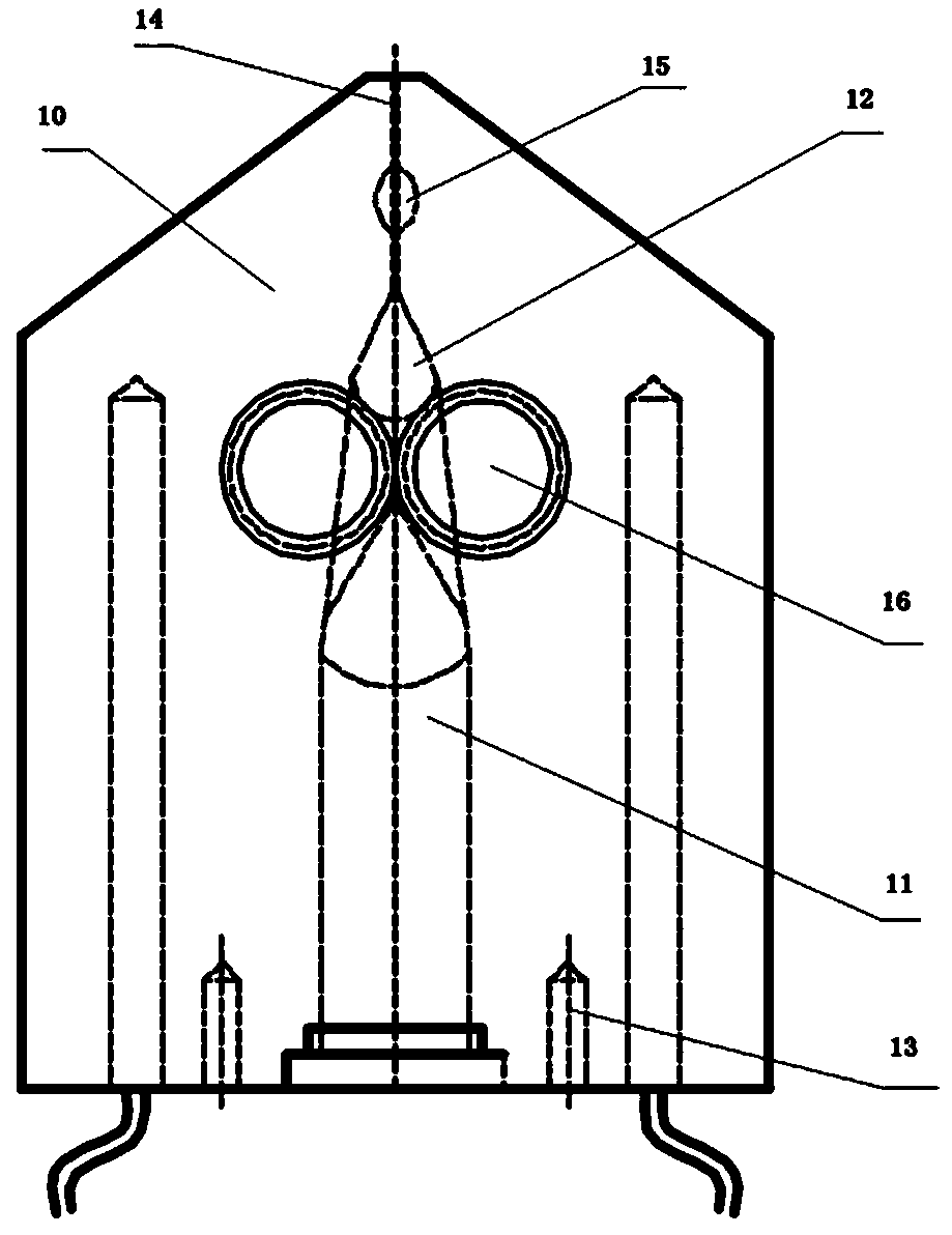 Hot reflux high-speed smelting and spiral pushing device