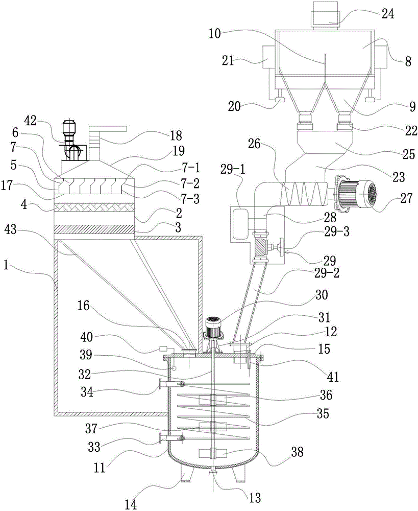 Waste gas purifying and weighing integrated reaction kettle device