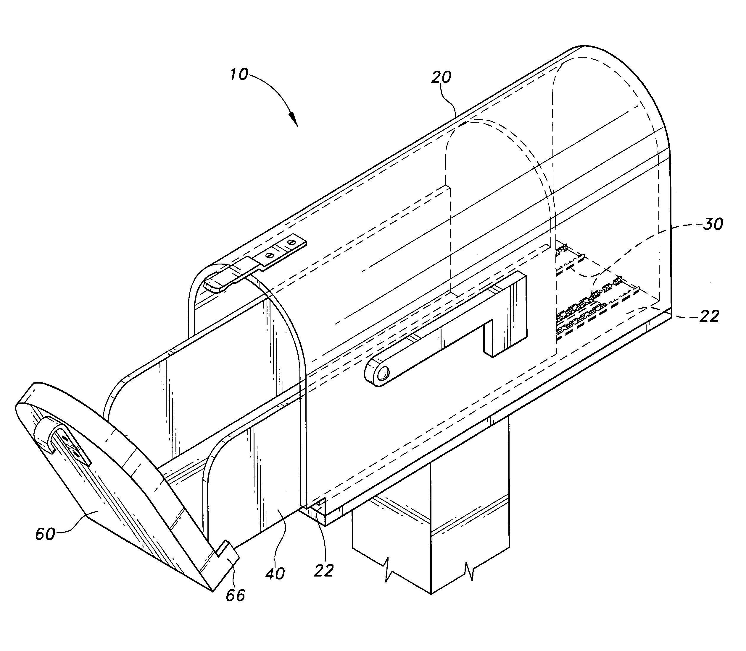 Mailbox with sliding tray