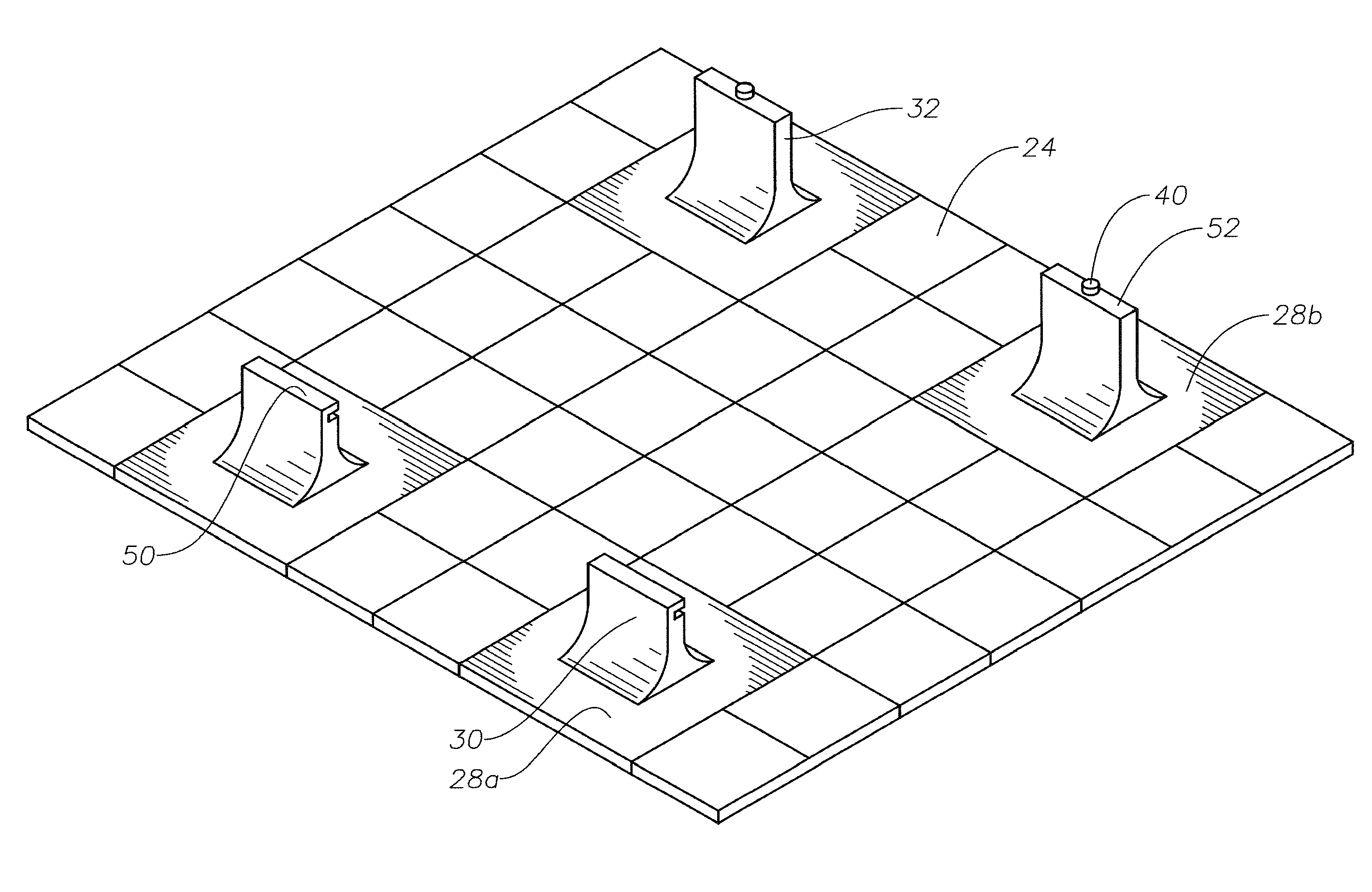 Self-ballasted, roof-integrated, lightweight FRC PV mounting system