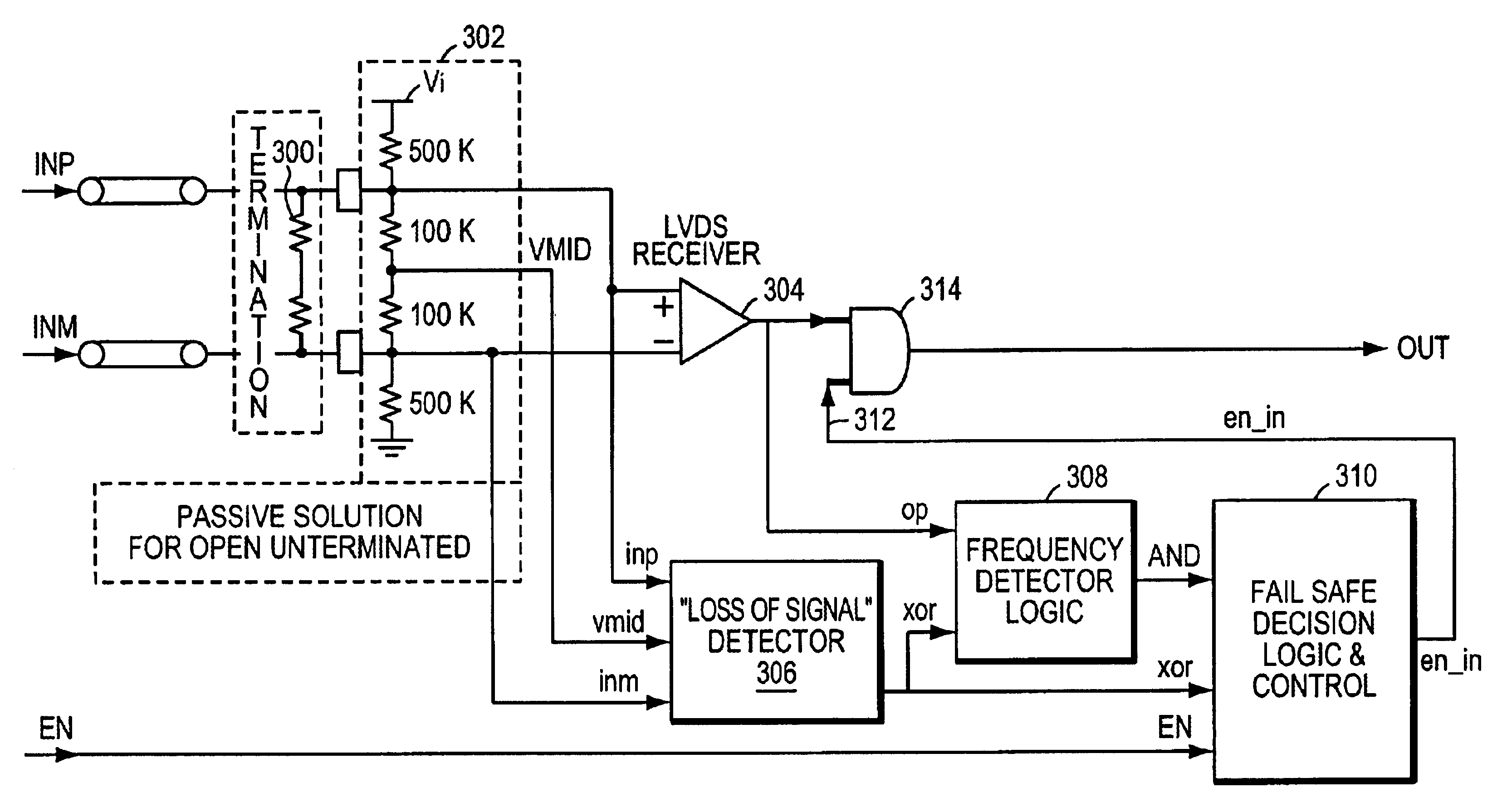 Failsafe differential amplifier circuit