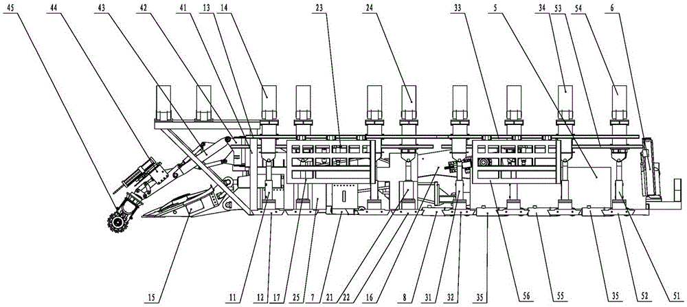 Pre-supporting combined unit suitable for soft rock tunneling