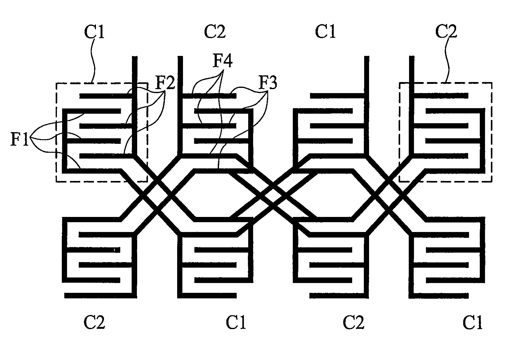 Capacitor pairs with improved mismatch performance