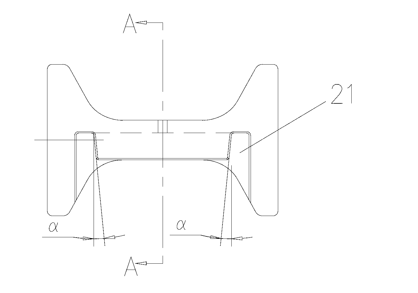 Device and method of H-shaped parison continuous casting machine online dummy ingot