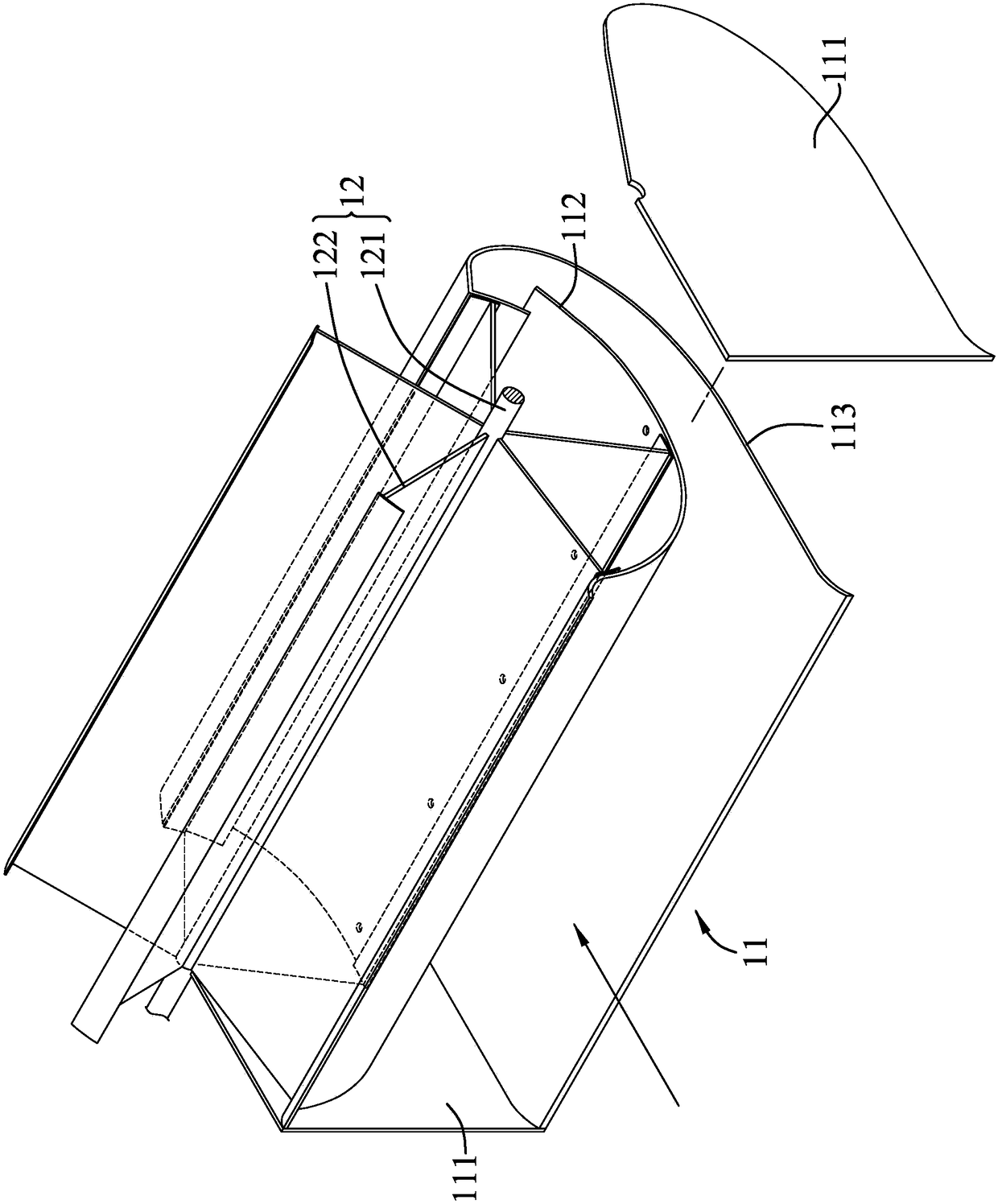 Blade device for flow power generation