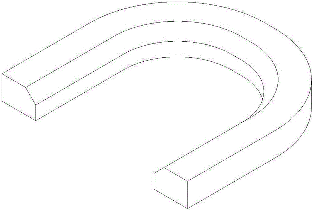 U-shaped piece grading punch forming die