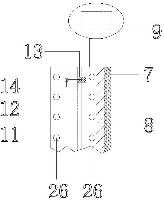 Phosphorus tank top-mounted anti-adhesion liquid level meter