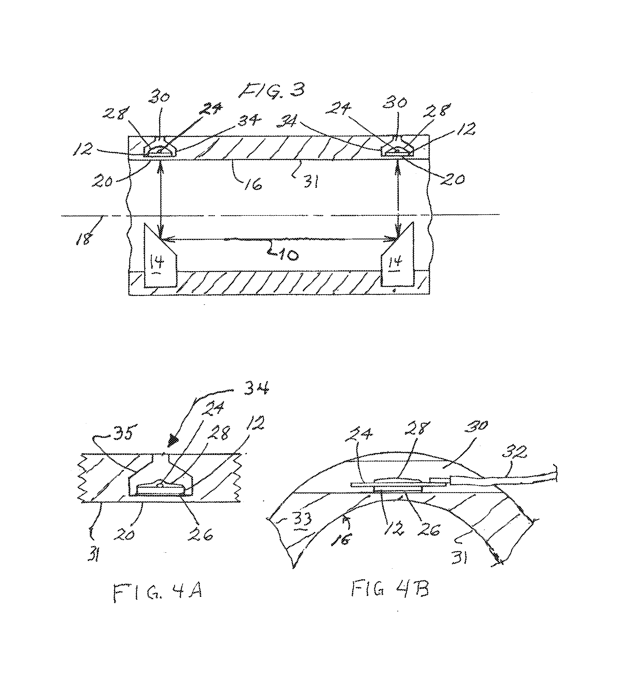 Transducer Mounted Between Two Spaced-Apart Interior Surfaces Of A Cavity In The Wall Of A Flow Tube