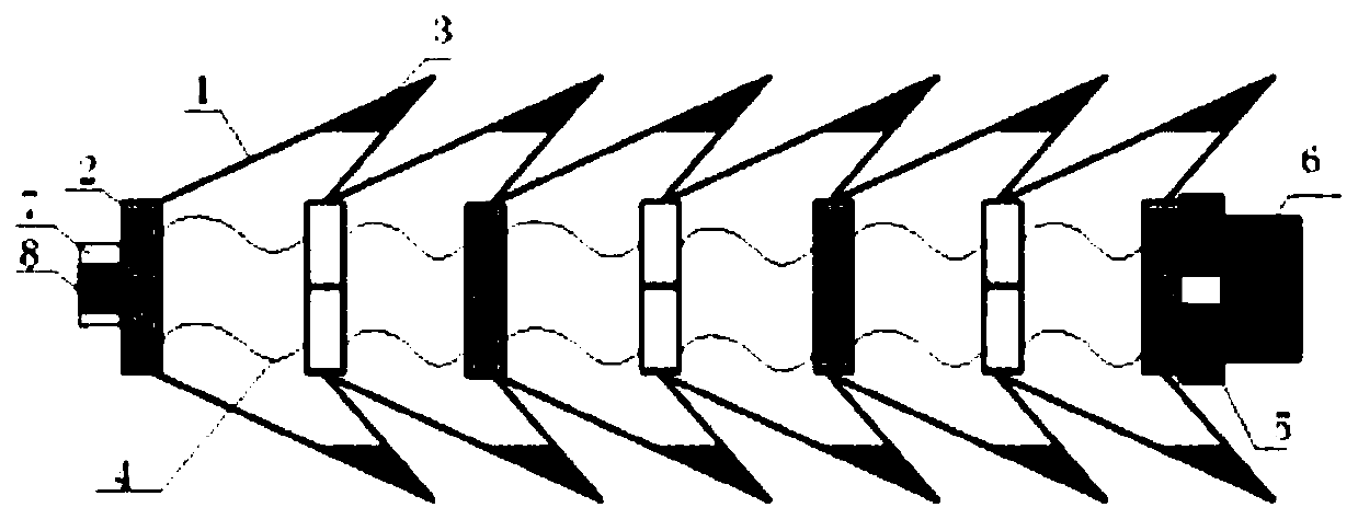 Moving soft robot utilizing ratchet effect and working method thereof