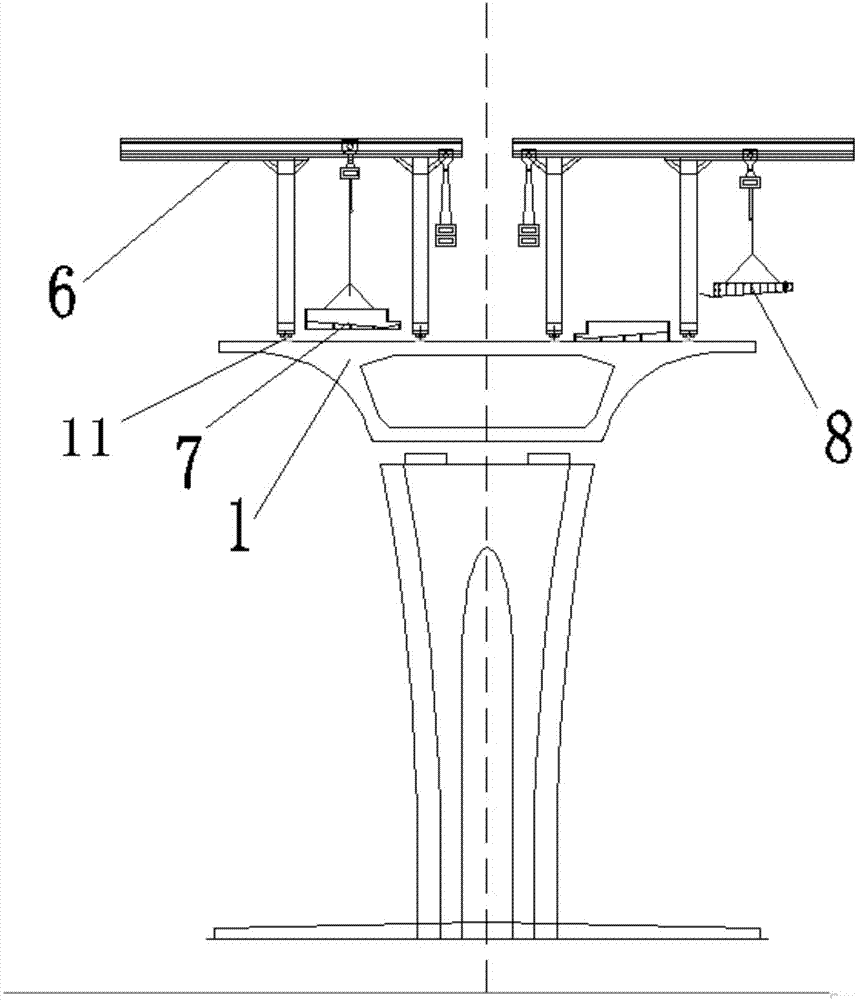 Prefabrication and installation integrated urban viaduct baffle construction method