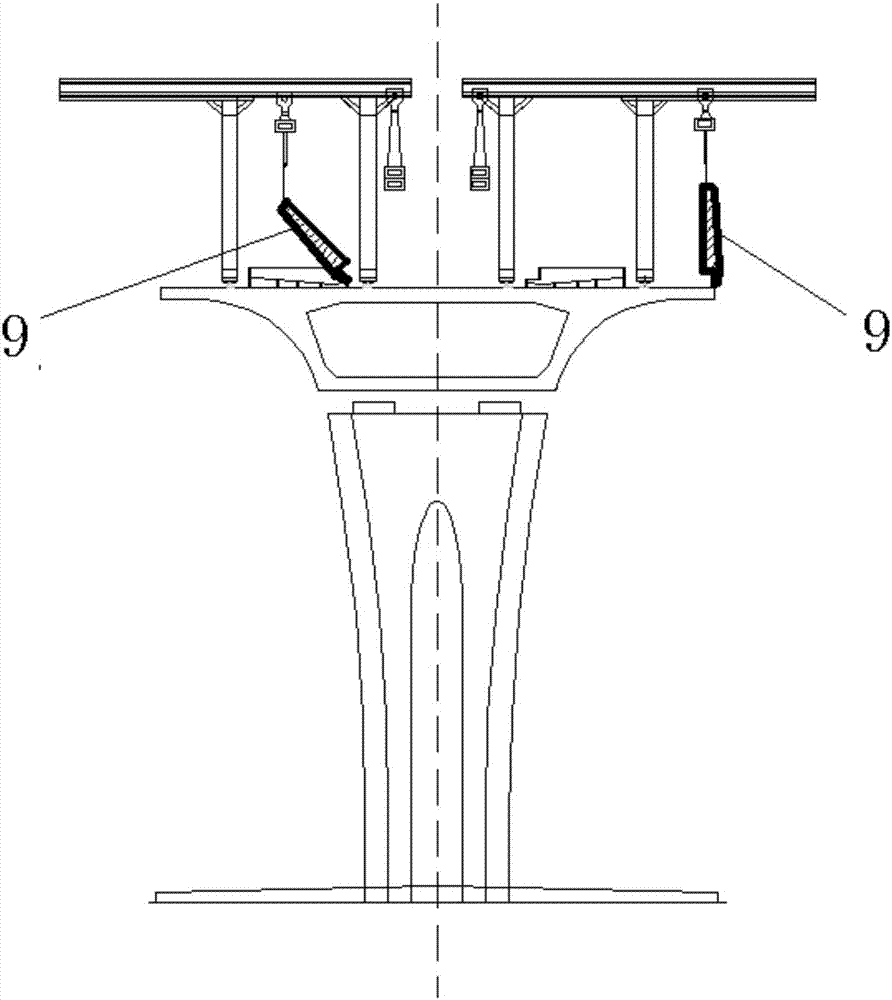 Prefabrication and installation integrated urban viaduct baffle construction method