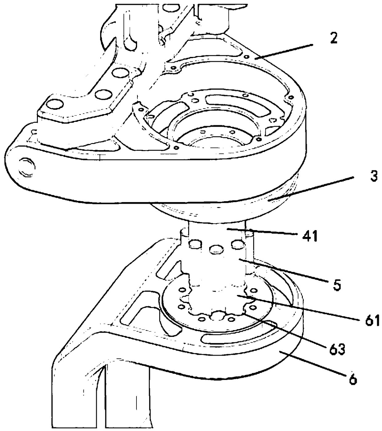 Flexible steering protection device of novel driving and steering integrated assembly