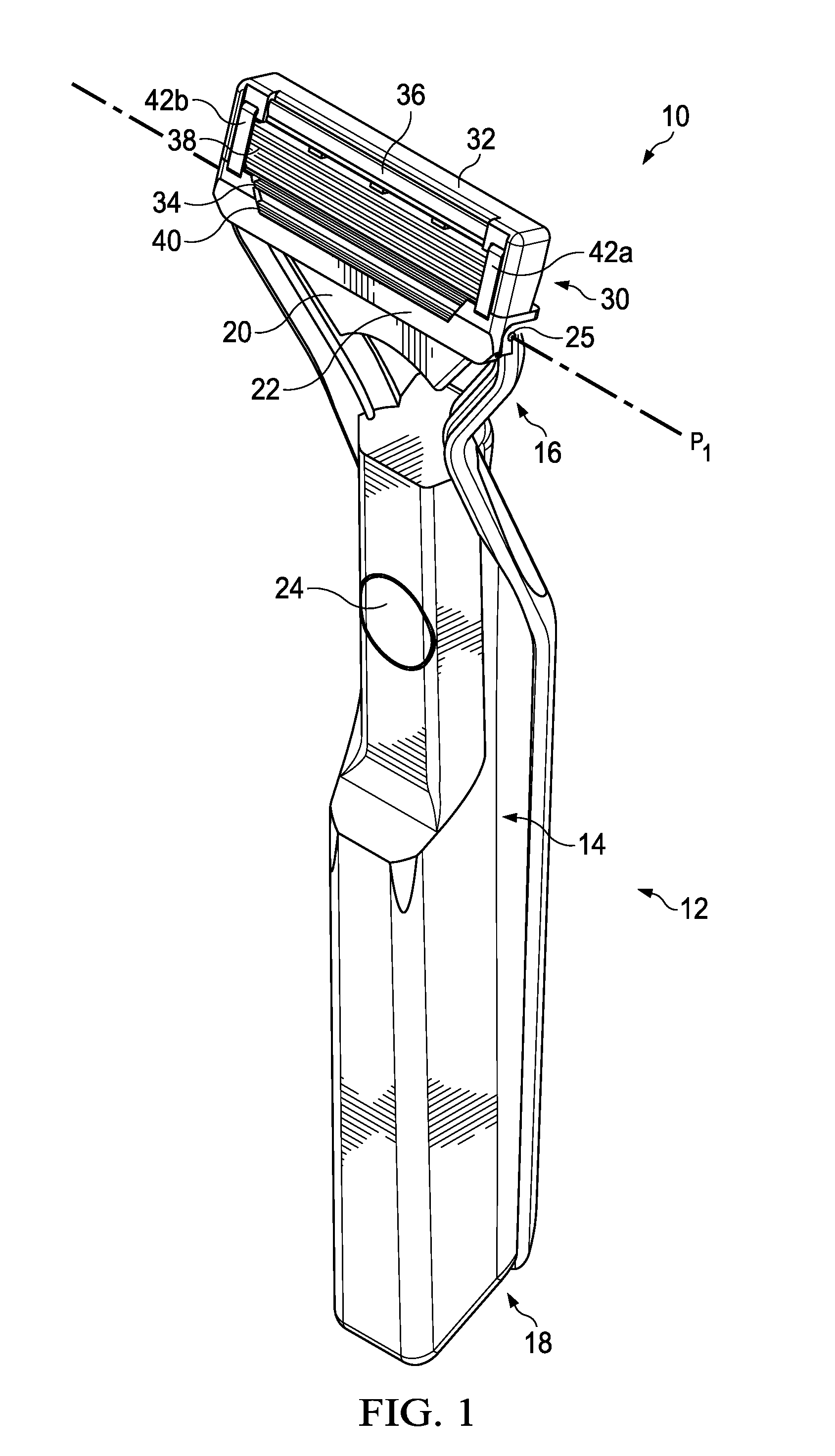 Removable razor cartridge having magnetic elements