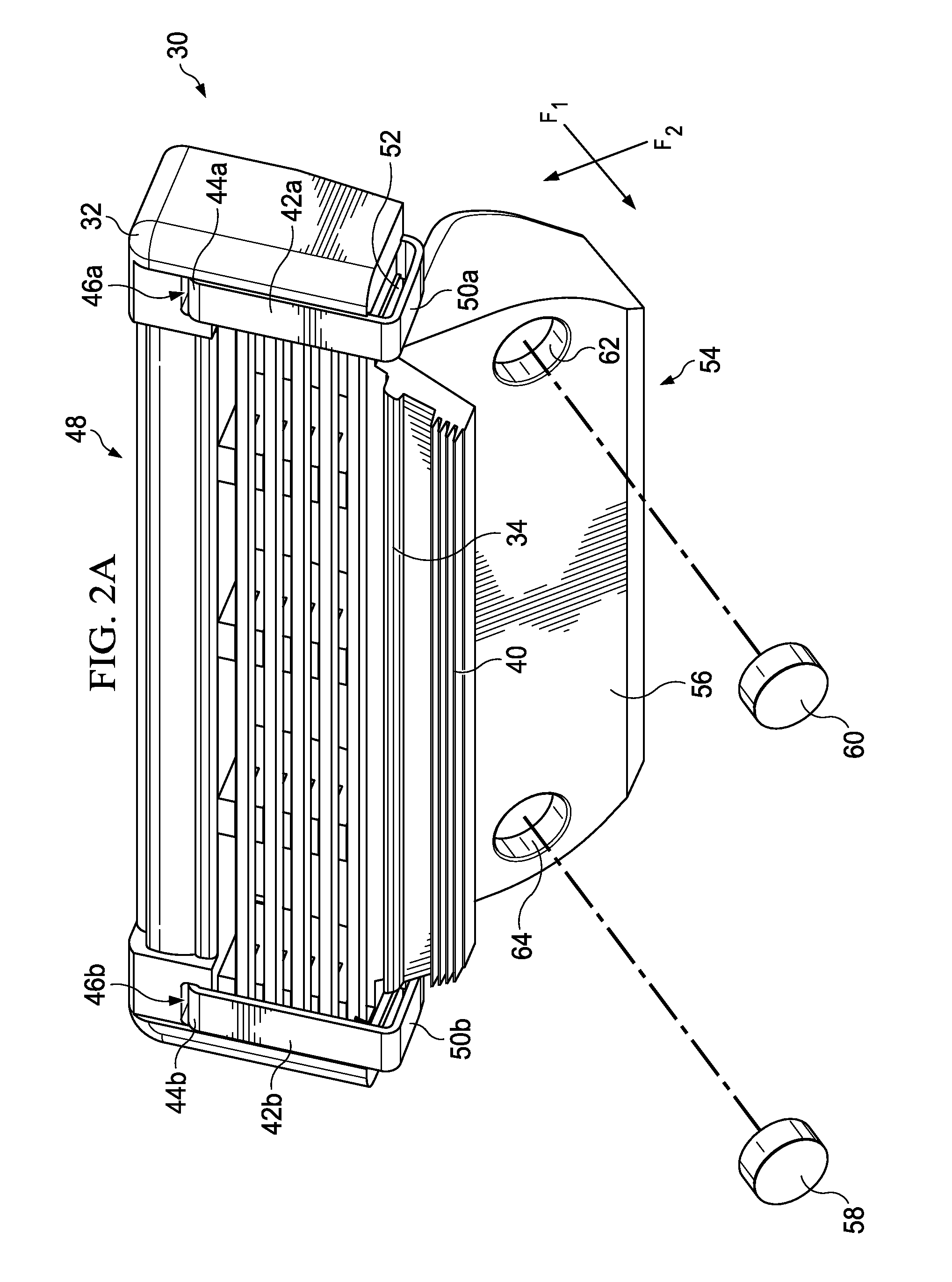 Removable razor cartridge having magnetic elements