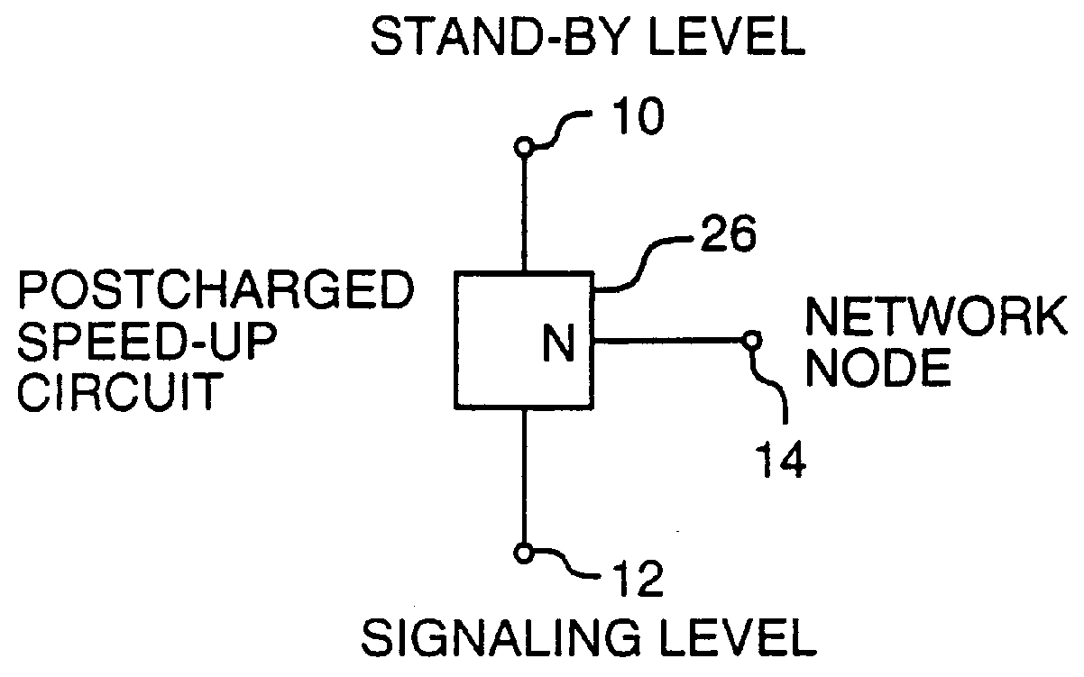 Postcharged interconnection speed-up circuit