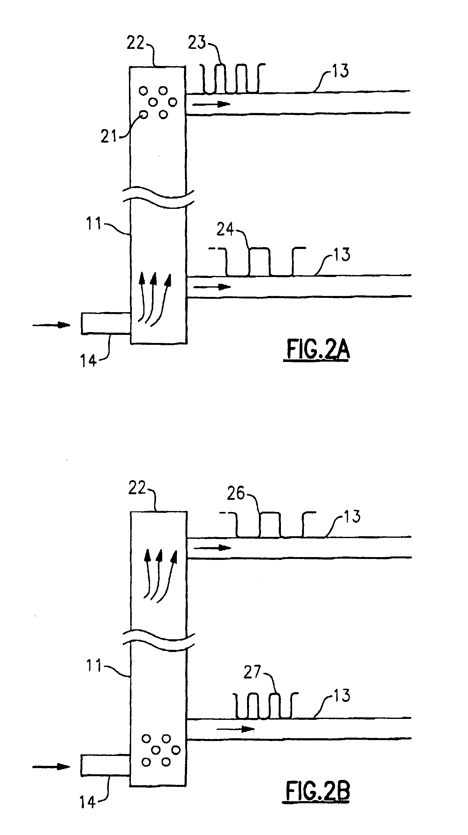 Parallel flow evaporator with non-uniform characteristics