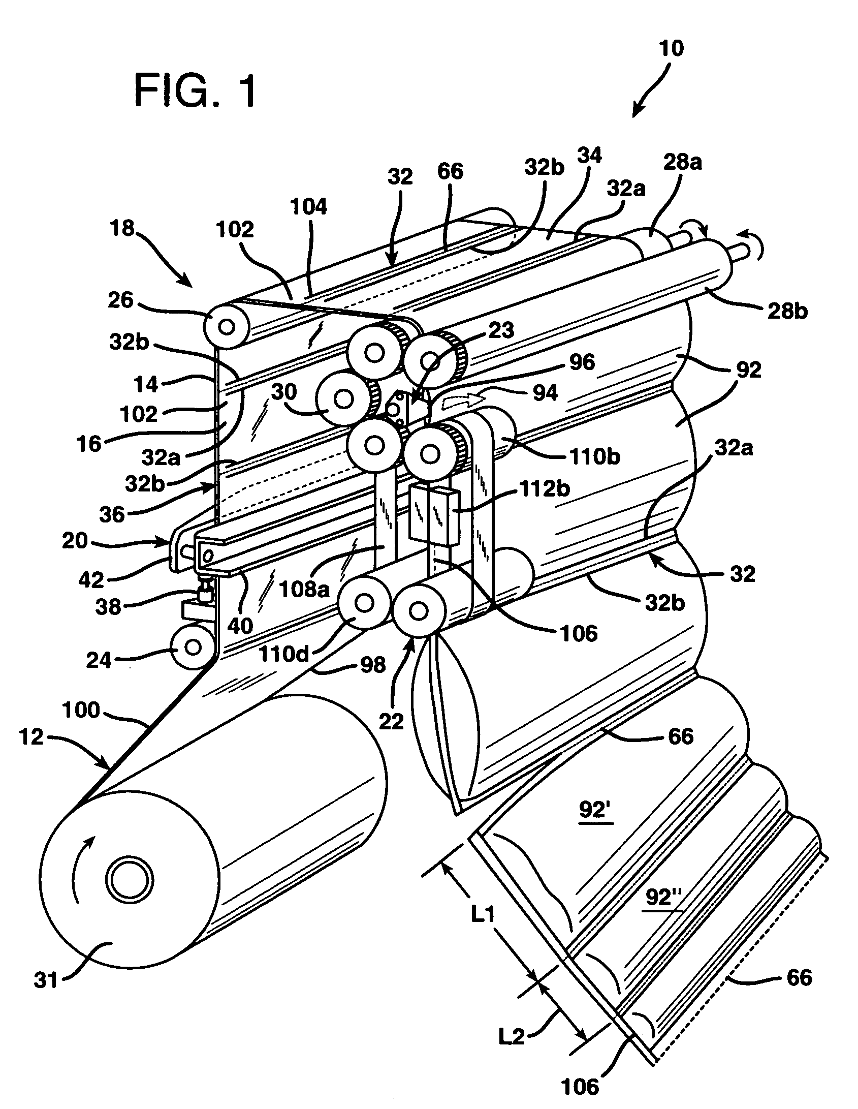 Apparatus and method for forming inflated containers