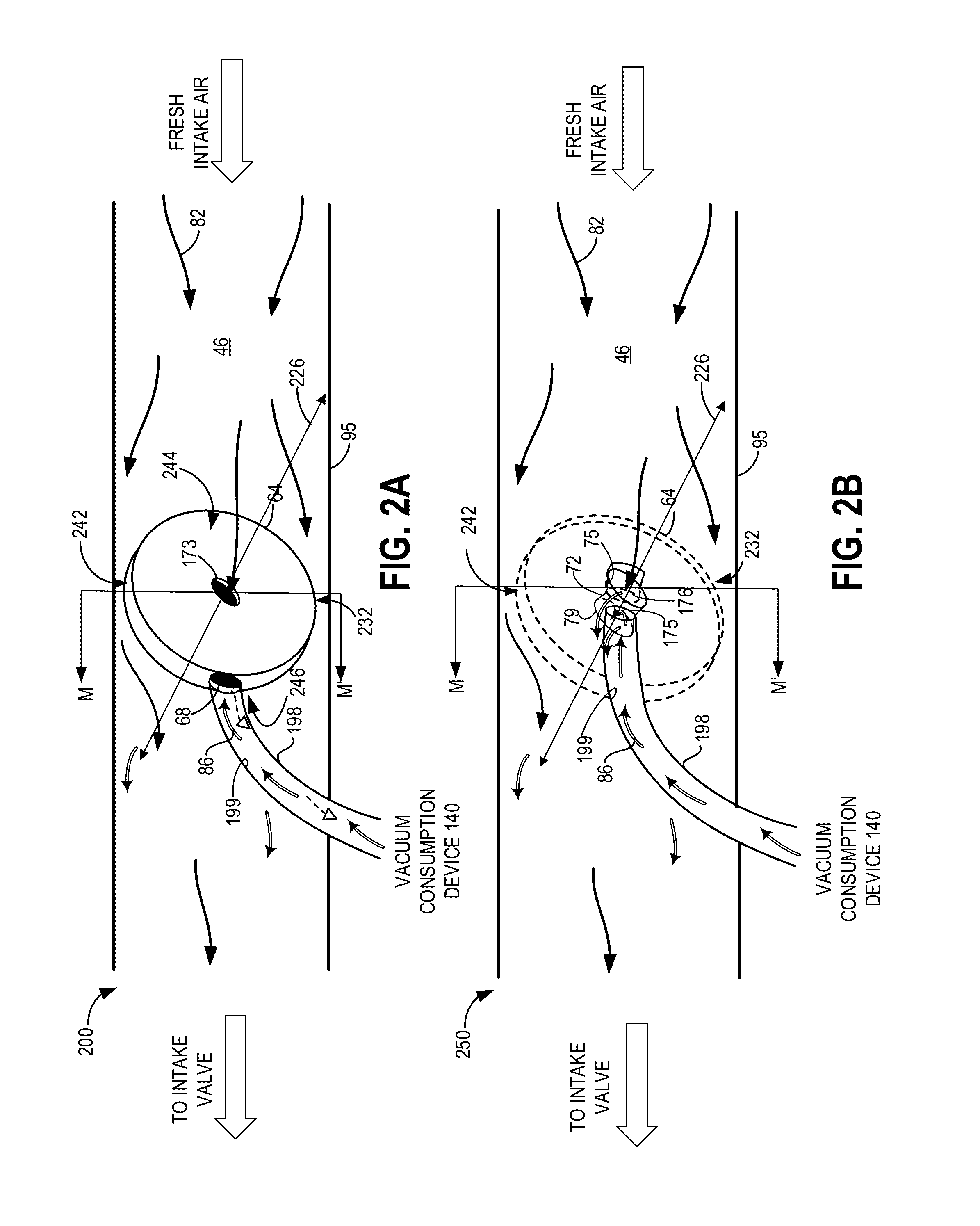 Method and system for vacuum generation using a throttle comprising a hollow passage