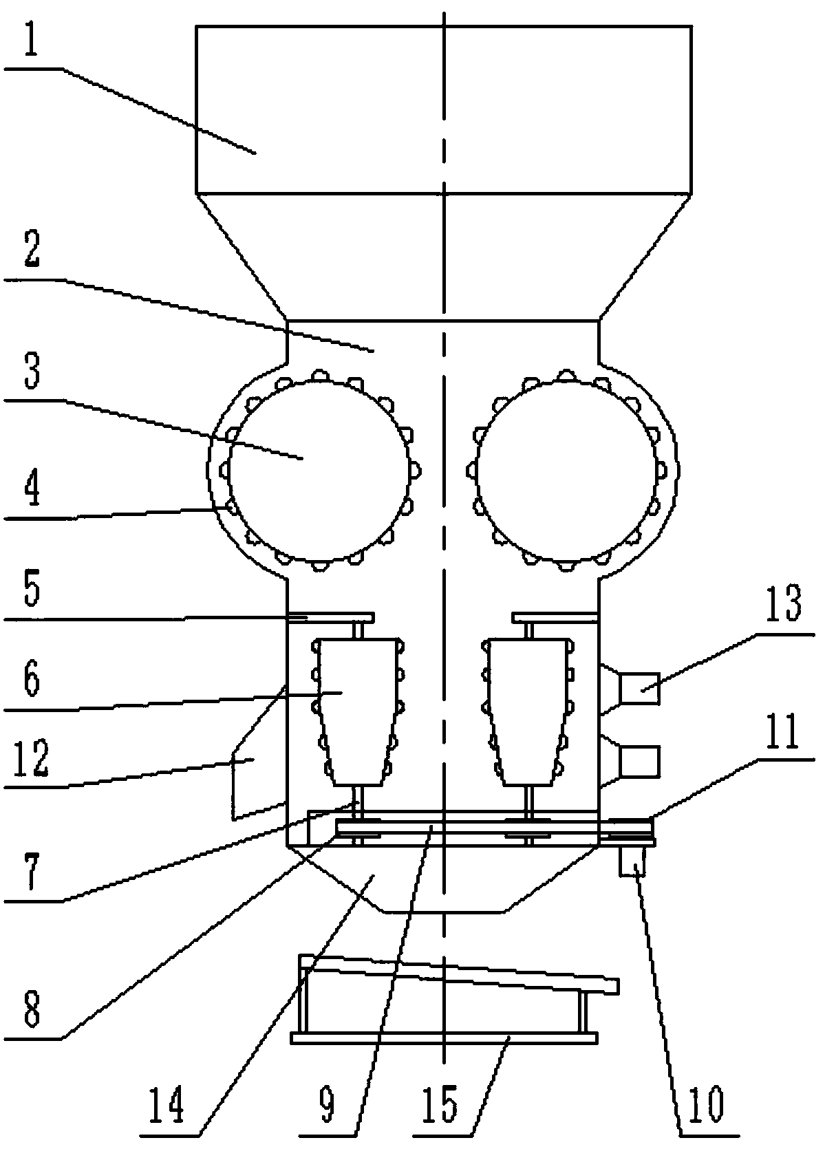 Novel pea peeling device