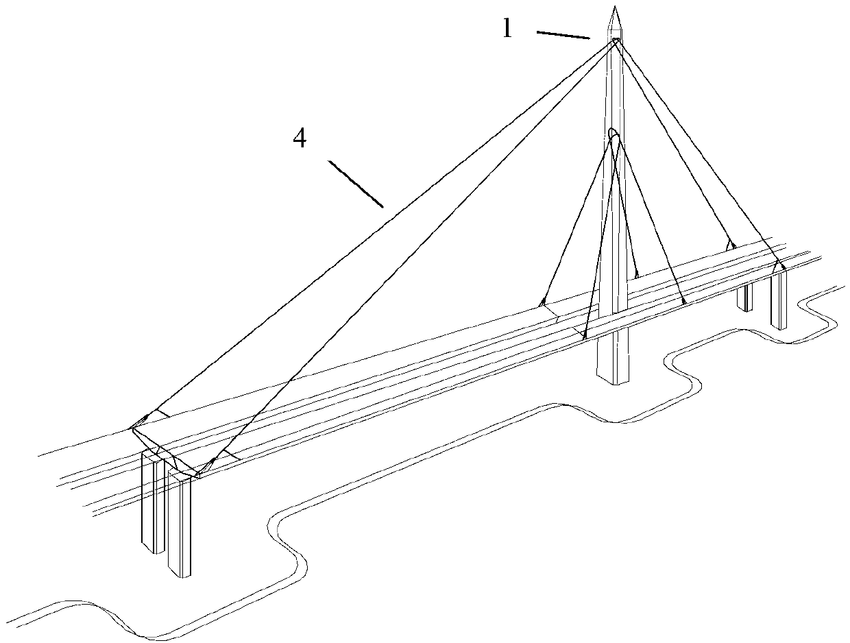 Pulling-rope diverter for inclination of rope tower