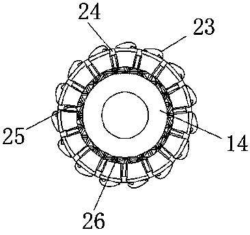 Tubular aluminum profile cutting device