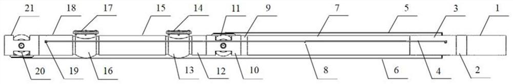 Horizontal well buried type continuous coring inner barrel assembly