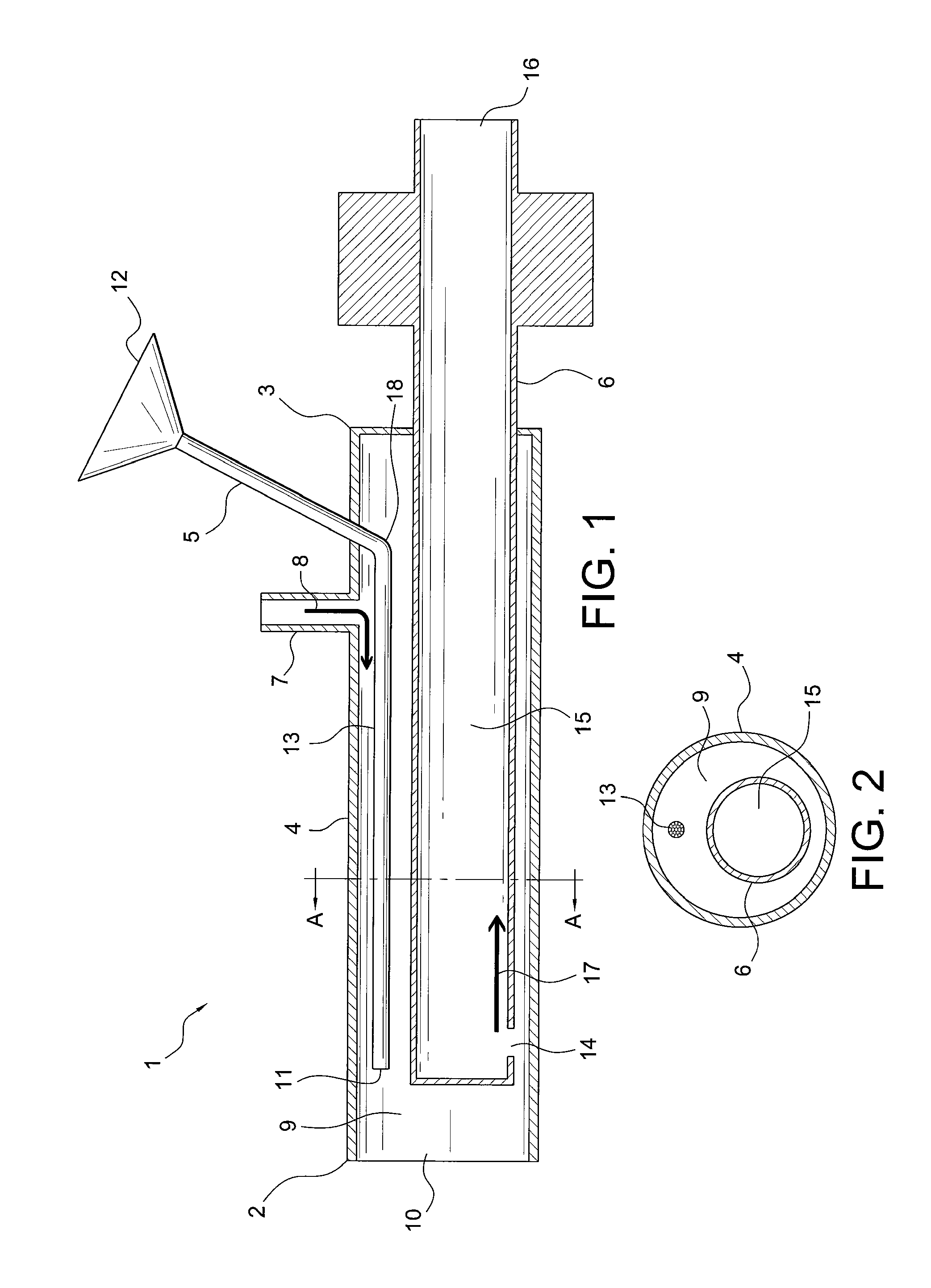 Efficient continuous flow irrigation endoscope