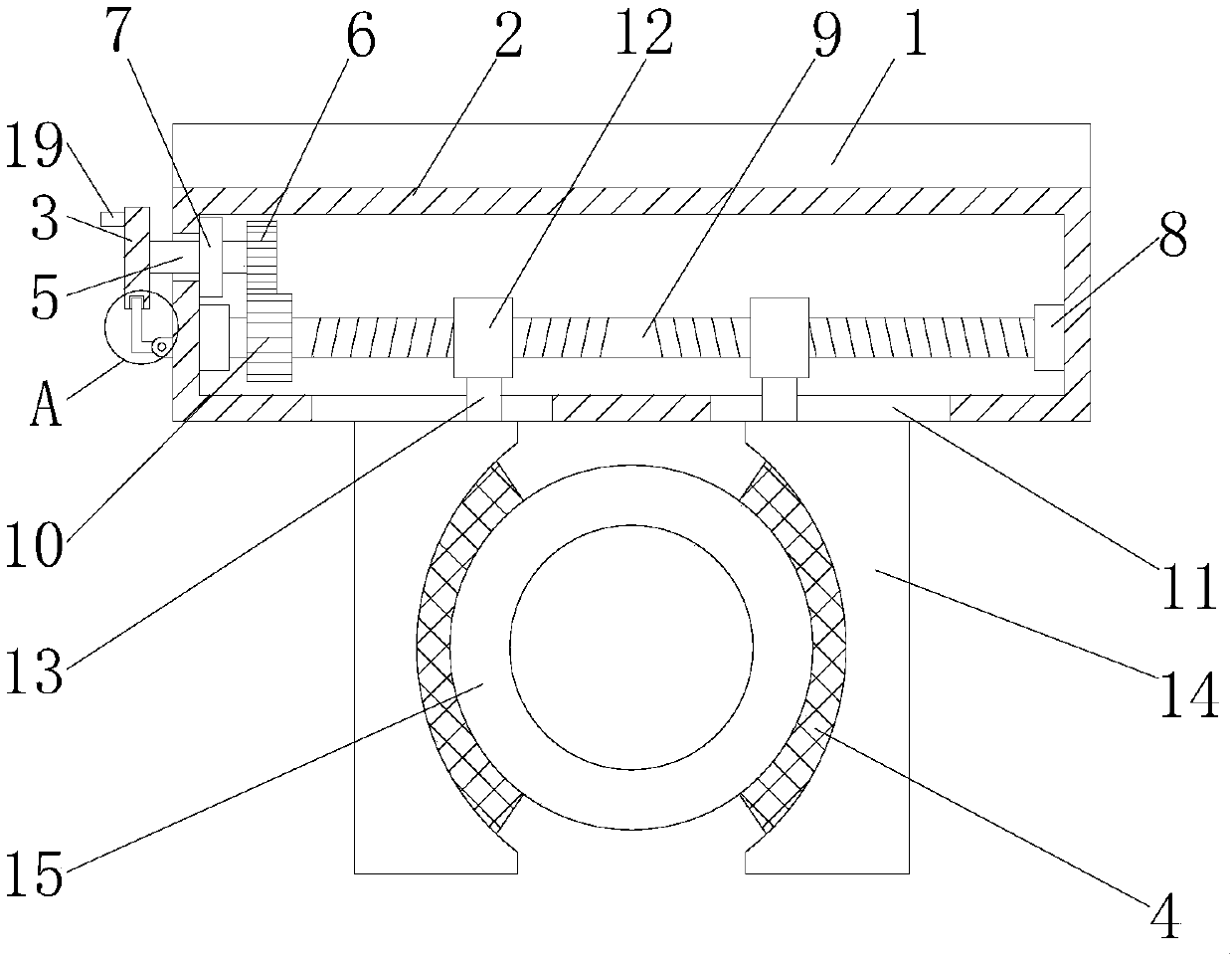 Guide pipe fixing structure