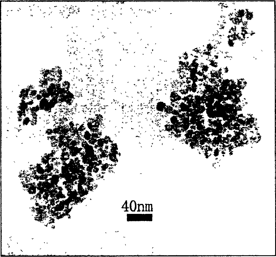 Production of nitrogen-doped anatase-type nanometer titanium dioxide