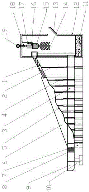 Simulation test device for debris flow and test method